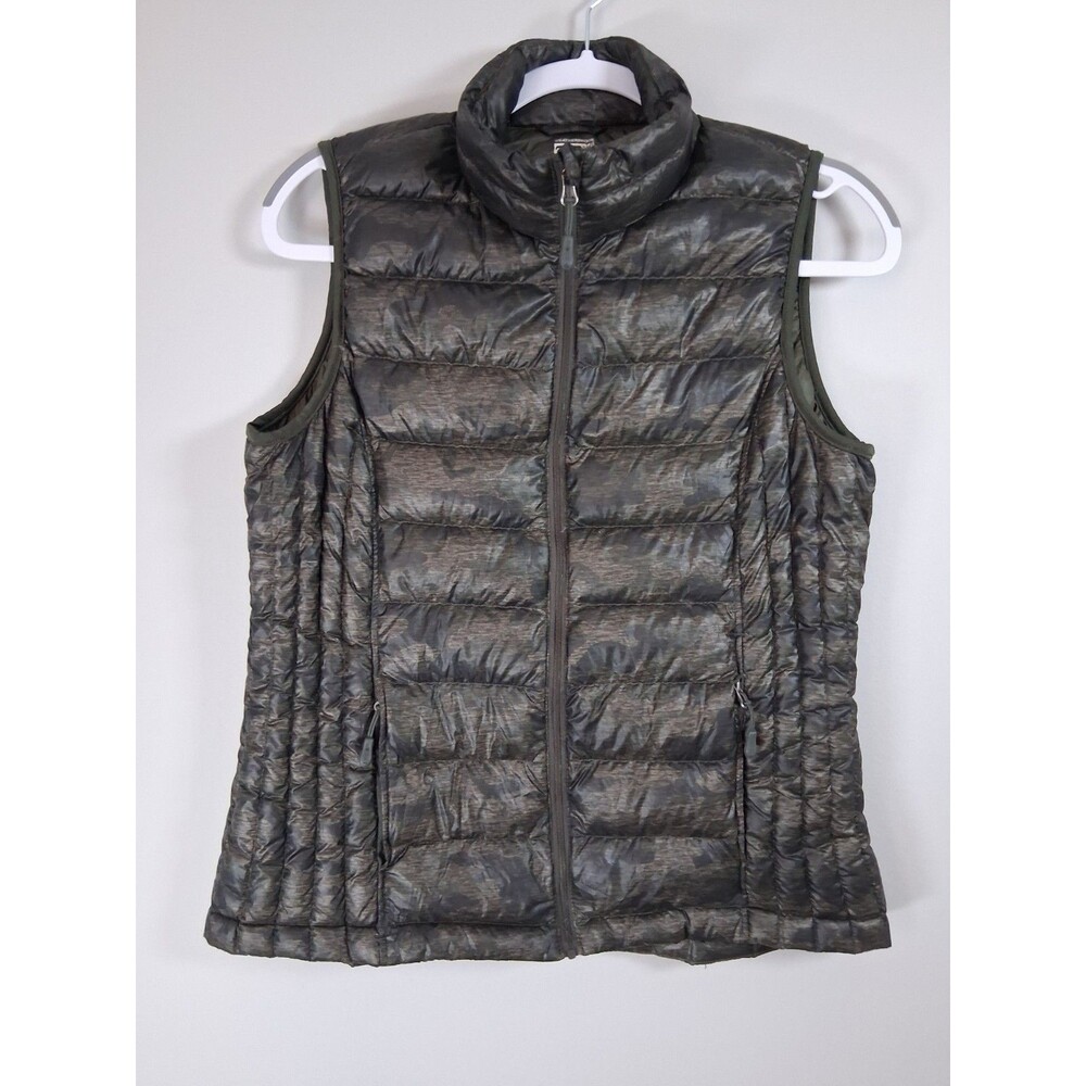 Weatherproof 32 Degrees Heat Puffer Vest Womens Medium Camouflage Down Pockets